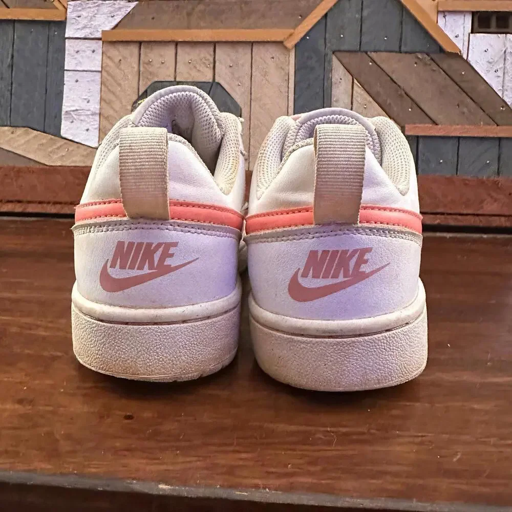 Nike Court Borough Low 2 GS White Coral Chalk‎ Shoes 5Y